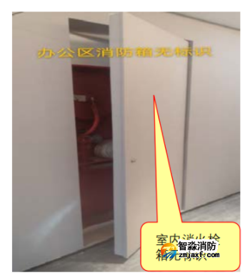 室內消火栓箱門設置不符合要求